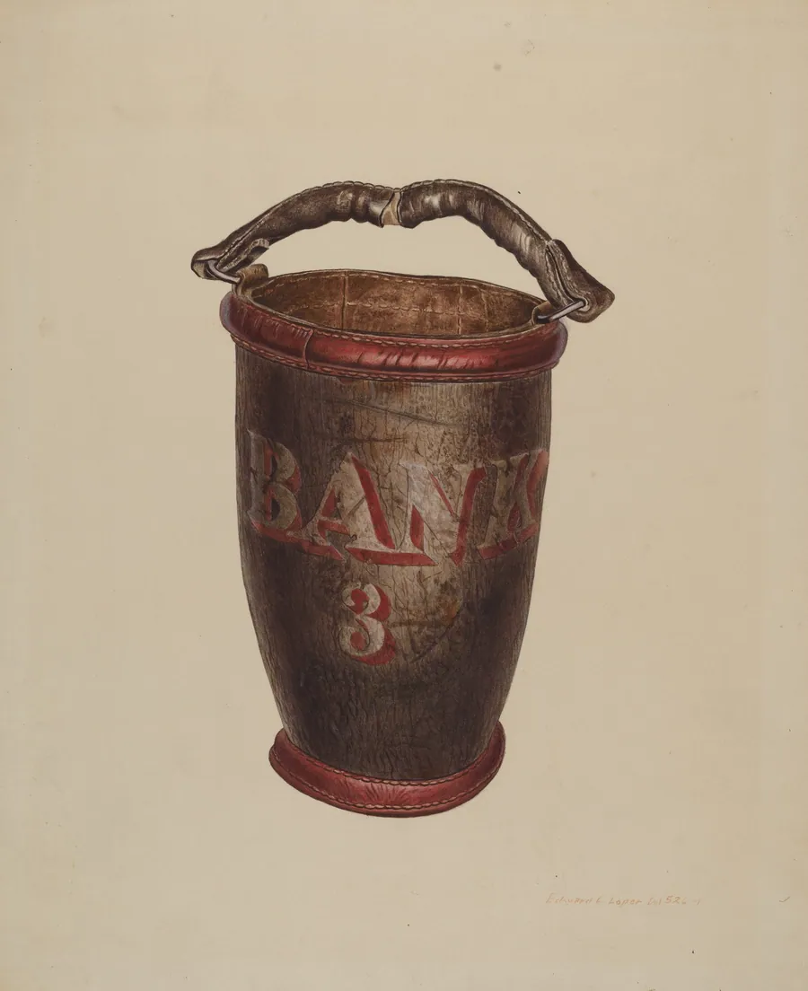 Leather Water Bucket by Edward L. Loper