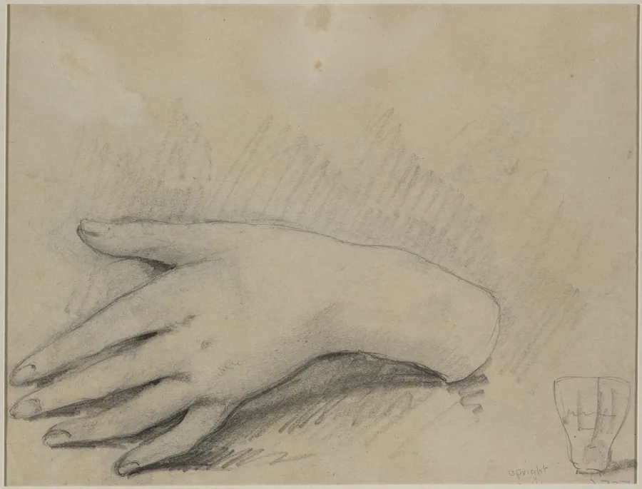 Study of a Woman's Hand (verso) by Théodule Ribot