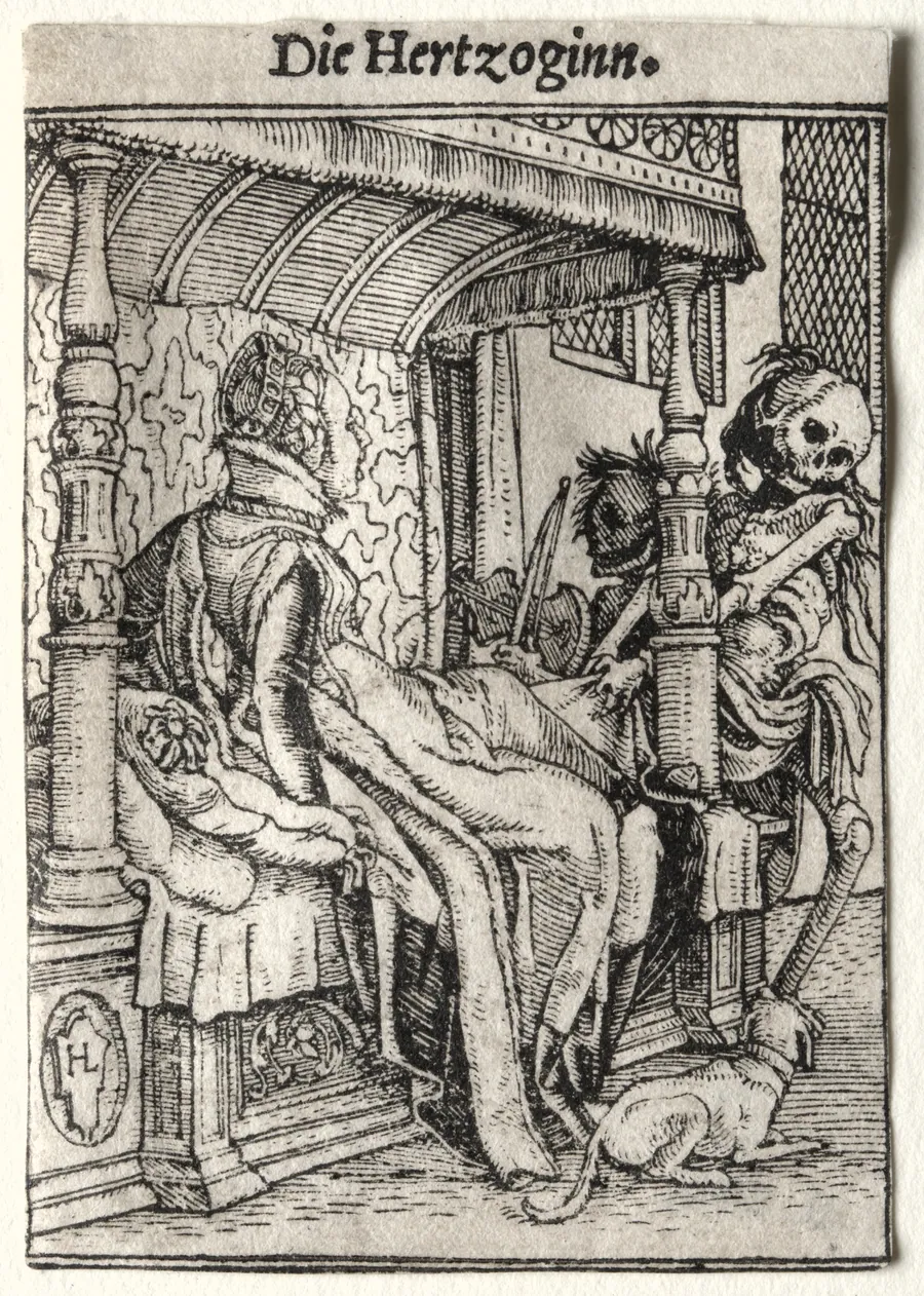 Dance of Death:  The Duchess by Hans Holbein the Younger