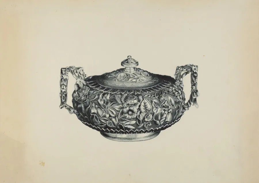 Silver Sugar Bowl by Florence Hastings