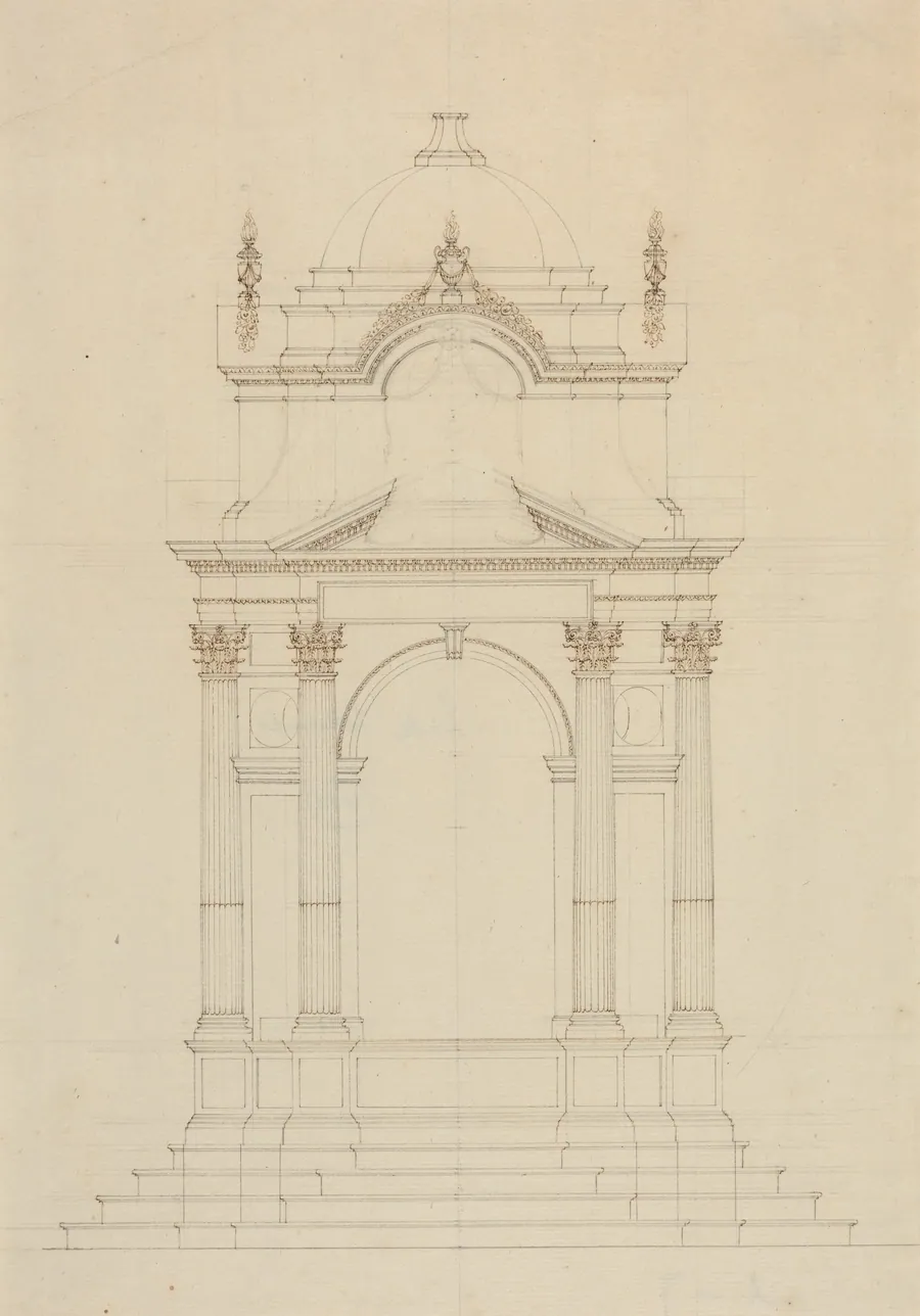 Design for a Baldaquin by French 18th Century