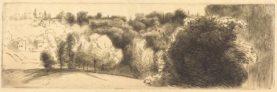 The Road Leading to Bellevue (Le Chemin montant à Bellevue) by Félix Bracquemond