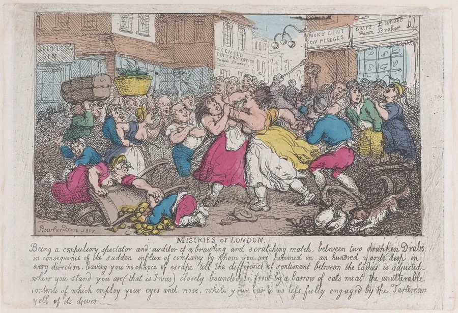 Miseries of London by Rudolph Ackermann, London