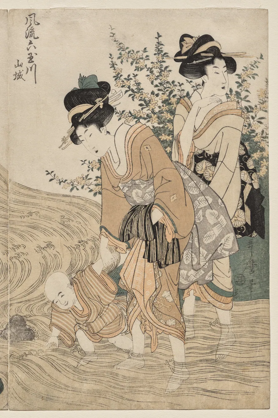 Yamashiro Province from the series Fashionable Six Jewel Rivers (Furyu Mu Tamagawa) by Kitagawa Utamaro