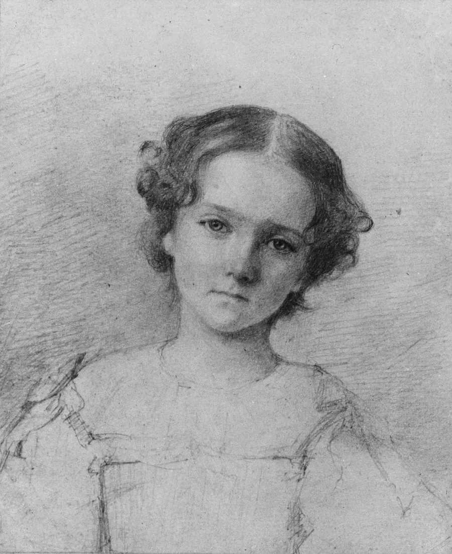 Head of a Girl (from McGuire Scrapbook) by George Augustus Baker Jr.