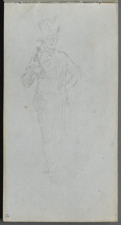 Sketchbook, page 15: Study of a Soldier