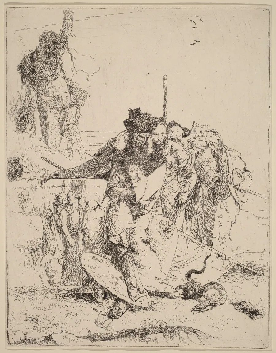 Magician and Others Regarding a Serpent by Giovanni Battista Tiepolo