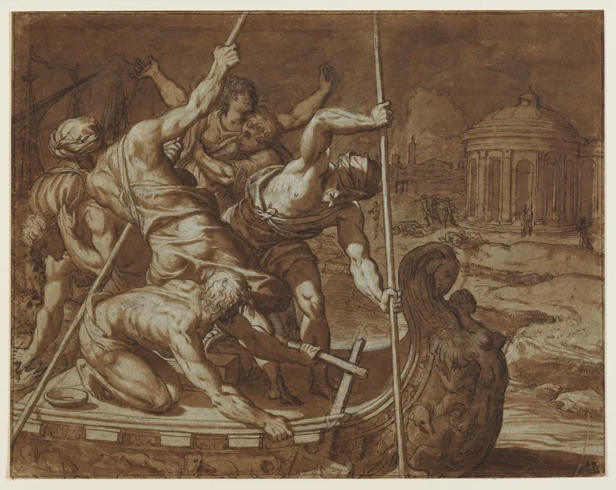 The Abduction of Helen by Giuseppe Salviati (Giuseppe Porta, called Il Salviati)