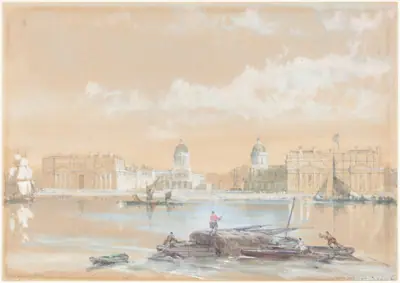 The Naval College from the River at Greenwich
