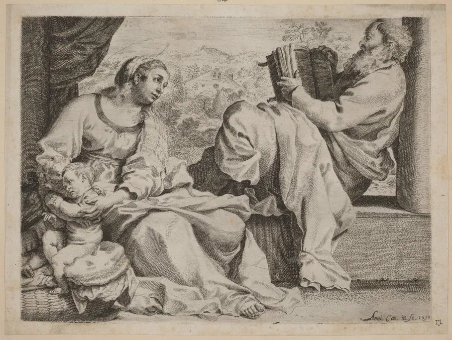 The Holy Family with Saint John the Baptist by Annibale Carracci