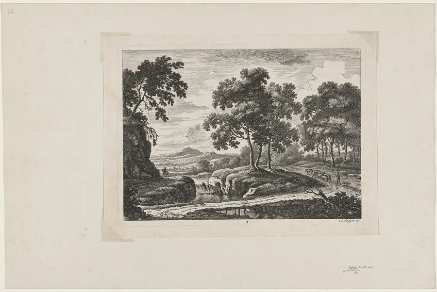 Shepherd by a Waterfall by Johann Christoph Dietzsch
