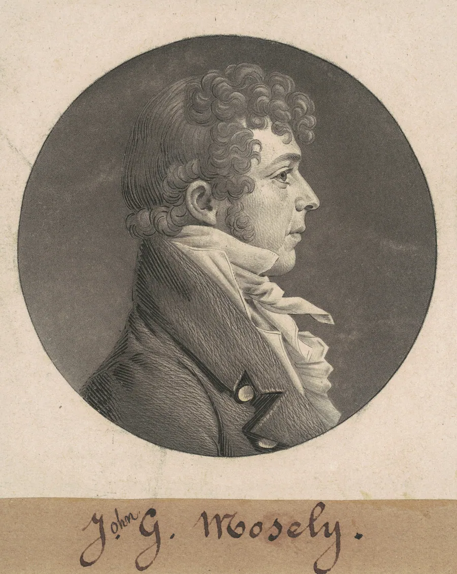J. G. Mosely by Charles B. J. Févret de Saint-Mémin