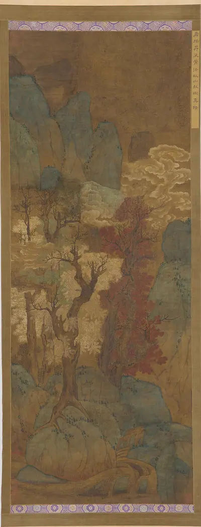 Autumnal foliage in a mountain gorge