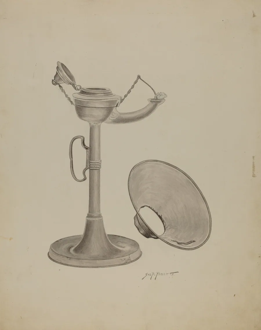 Pewter Lamp by Sydney Roberts