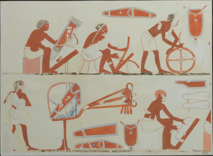 Wood and Leather Craftsmen, Tomb of Hapu by Nina de Garis Davies
