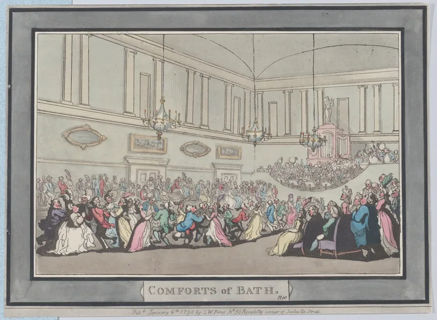 Comforts of Bath, Plate 10 by S. W. Fores