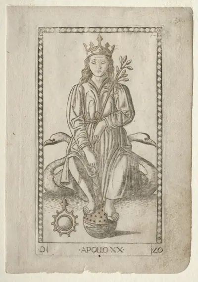 Apollo (from the Tarocchi, series D:  Apollo and the Muses, #20)