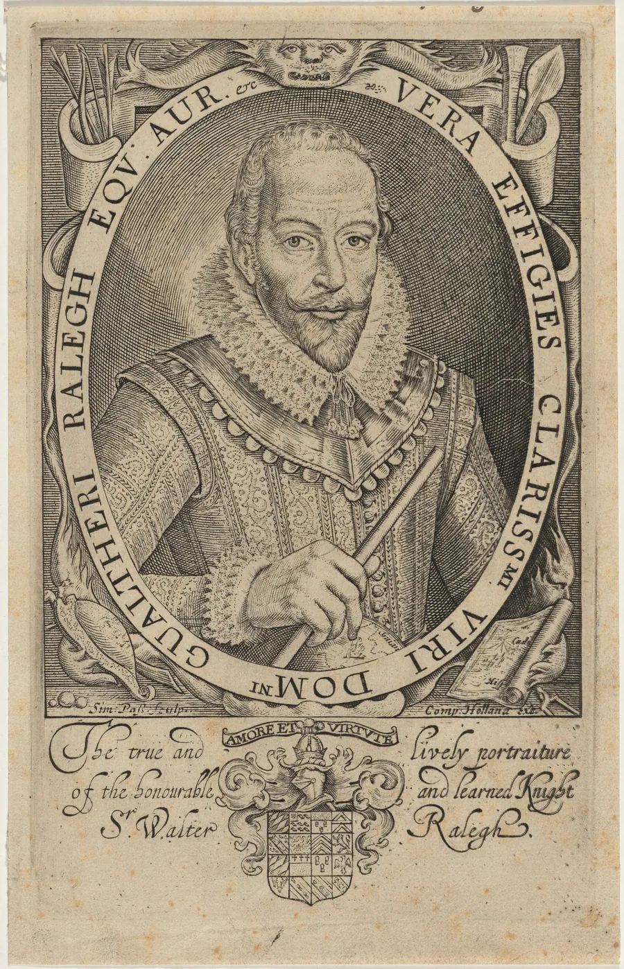Sir Walter Raleigh by Simon van de Passe