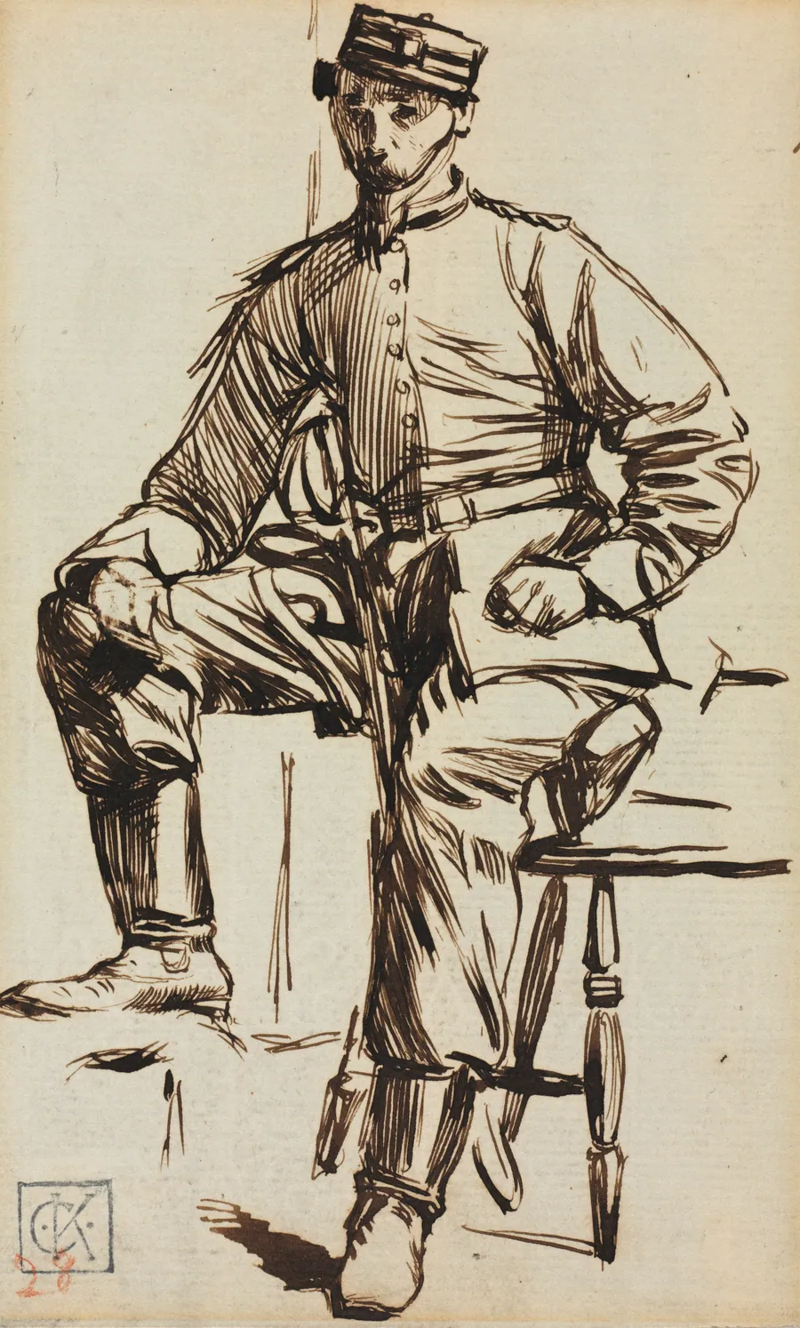 Charles Keene as a Volunteer by Charles Samuel Keene