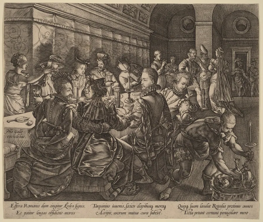 Banquet at the House of Tarquinius Collatinus by Hendrick Goltzius
