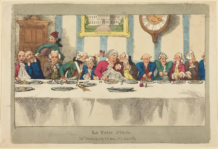La Table d'Hote by Thomas Rowlandson