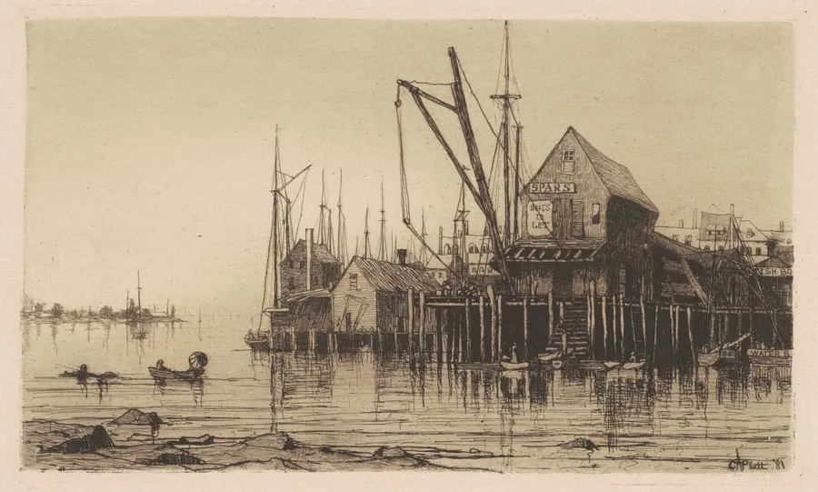 Old Boat-House by Charles A. Platt