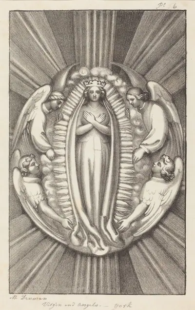 Virgin and Angels, a Key Stone in York