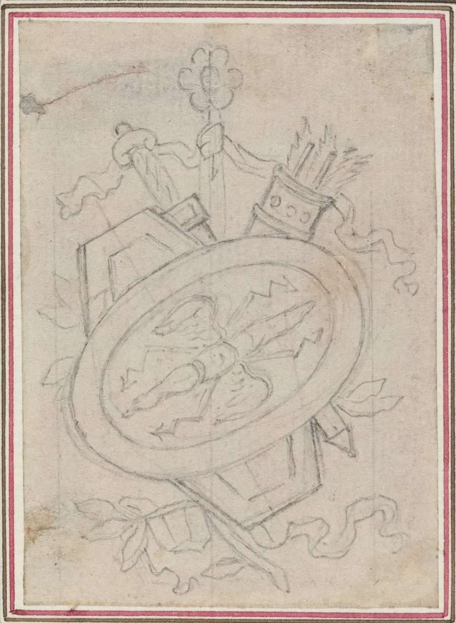An Ornamental Trophy by Hubert François Gravelot