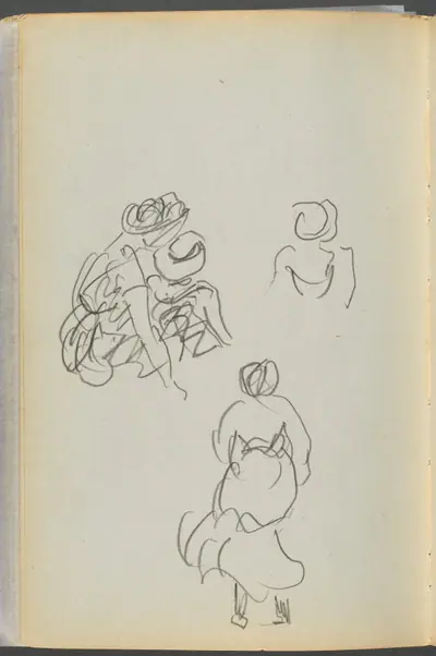 Sketchbook- The Granite Shore Hotel, Rockport, page 172: Figures