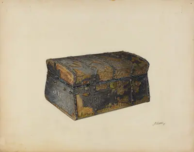 Leather Covered Trunk