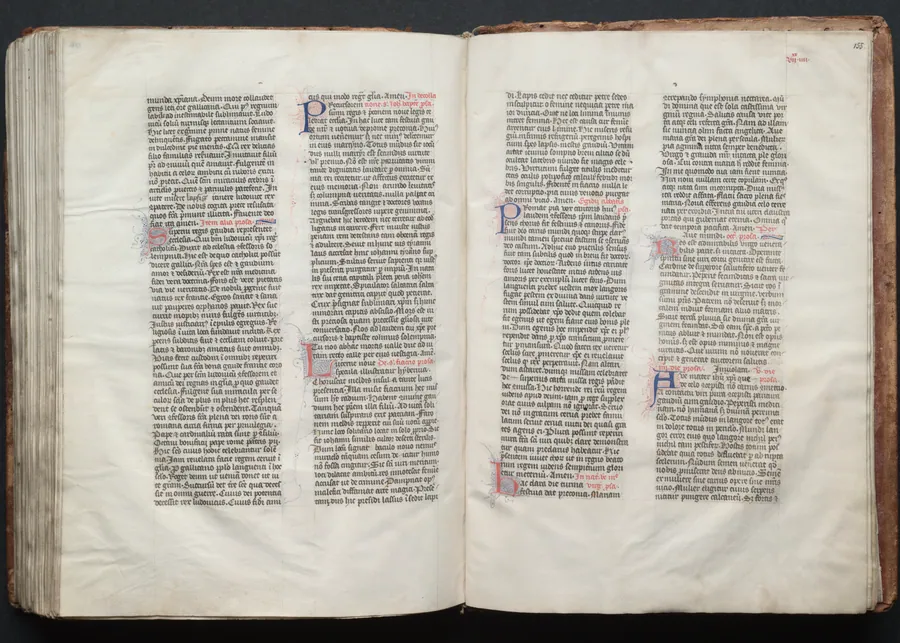 The Gotha Missal:  Fol. 154v, Text by Master of the Boqueteaux