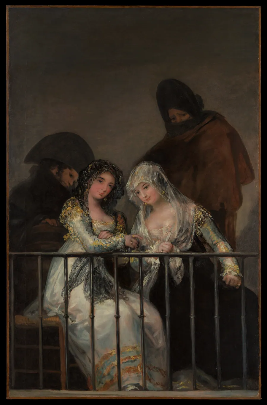 Majas on a Balcony by Goya (Francisco de Goya y Lucientes)