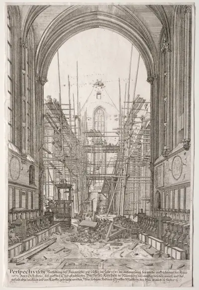 L'Art Ancien Zurich: View in the Church of the Franciscans, Barfüsser-Kirke