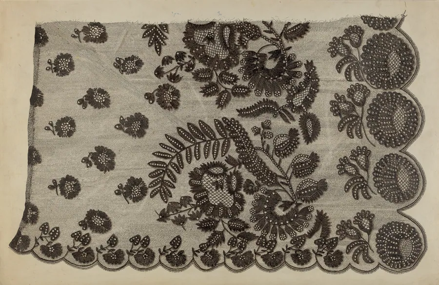 Black Lace Shawl by Raymond Manupelli