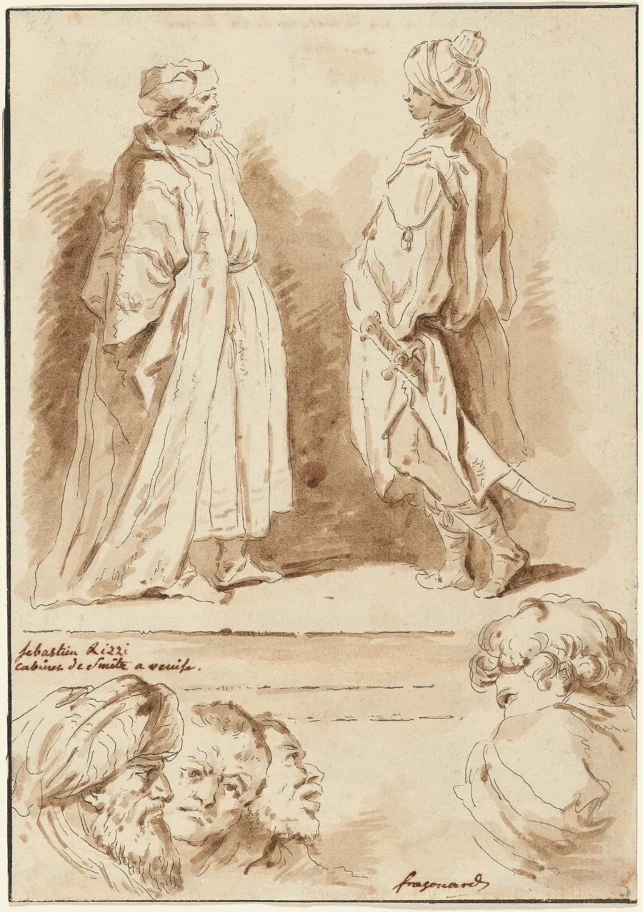 Details from "The Adoration of the Magi" and "The Pool at Bethesda" by Jean-Claude-Richard, Abbé de Saint-Non