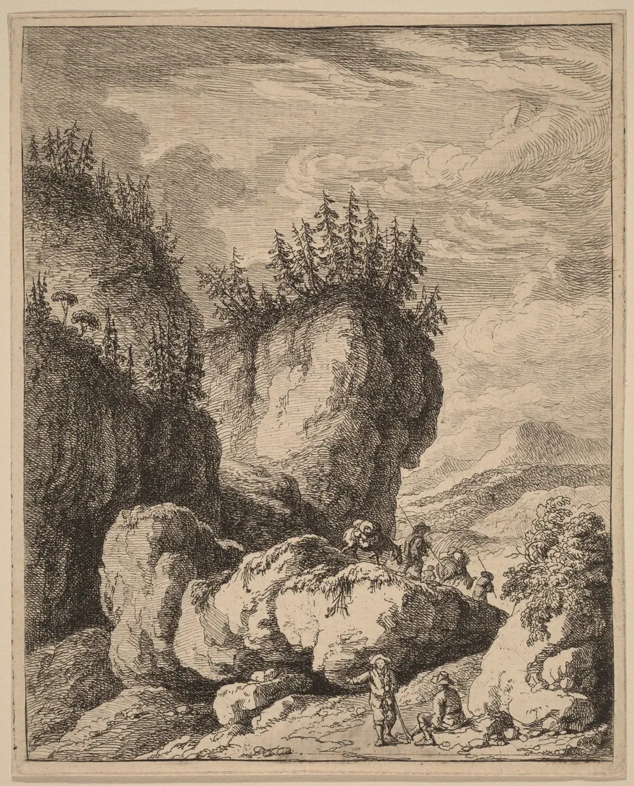 The Road Crossing Mount Praco, from Ricci to Genoa by Franz Edmund Weirotter