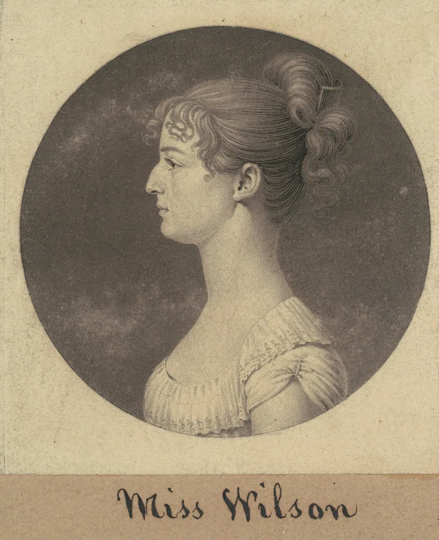 Caroline Lewis by Charles B. J. Févret de Saint-Mémin