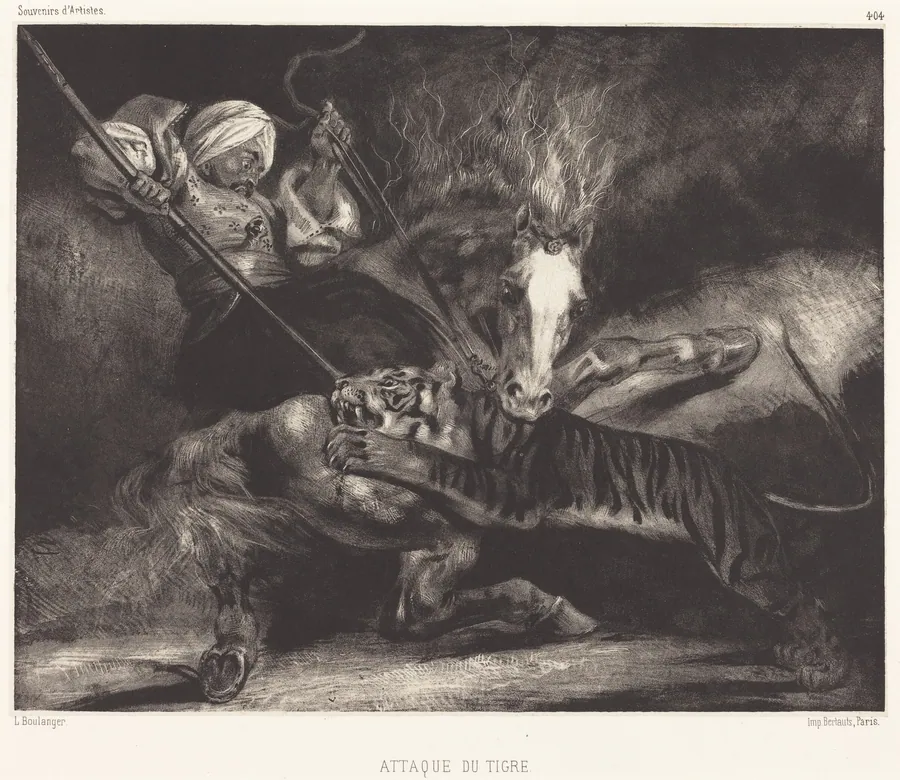 Attaque du tigre by Louis-Candide Boulanger
