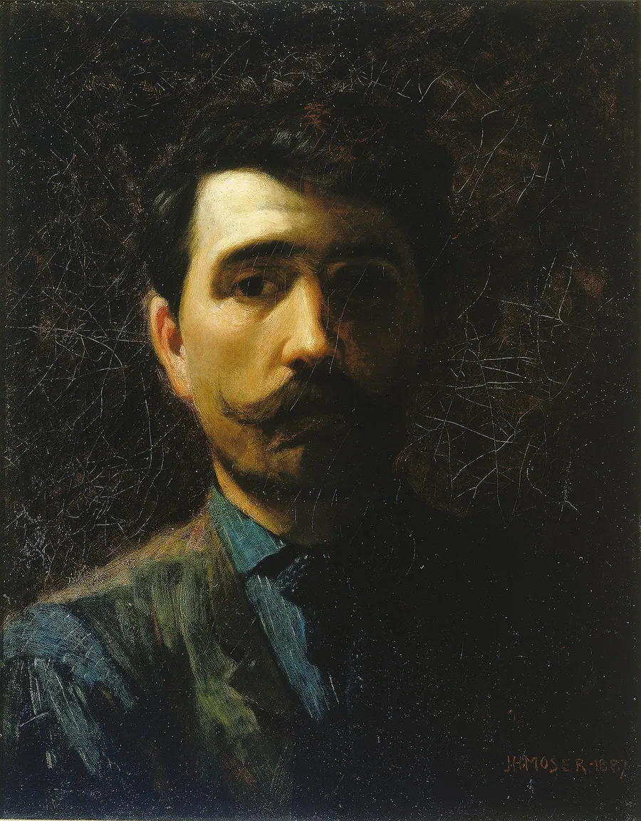 Self-Portrait by James Henry Moser, born Whitby, Ontario, Canada 1854-died Washington, DC 1913