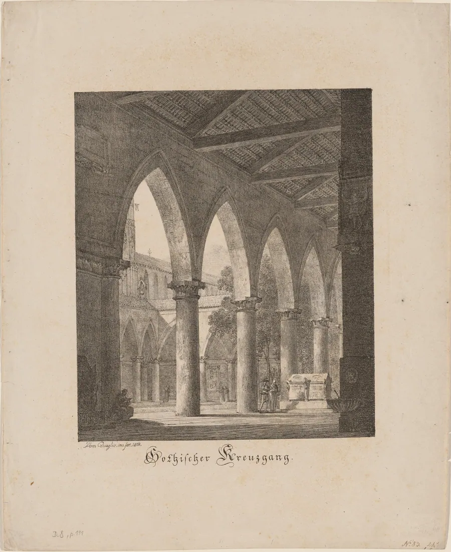 Gothischer Kreuzgang (Gothic Cloister) by Domenico Quaglio