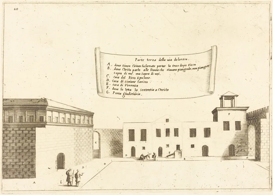 Third Part of the Via Dolorosa by Jacques Callot