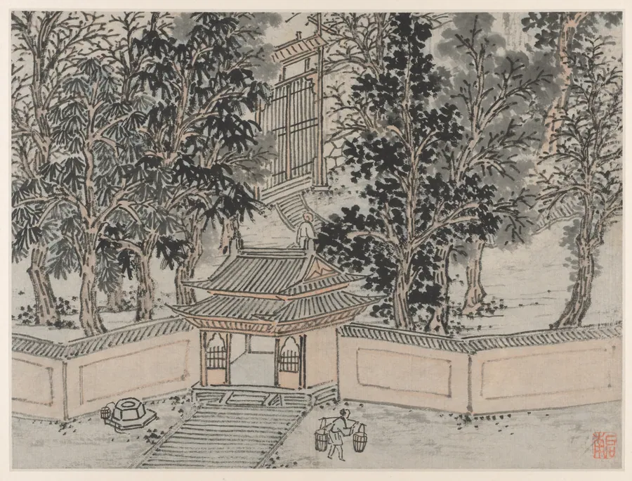 Tiger-Flight Spring at the Back Gate, from Twelve Views of Tiger Hill, Suzhou by Shen Zhou