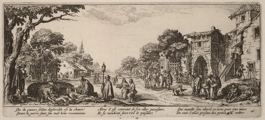 Dying Soldiers by the Roadside by Gerrit van Schagen
