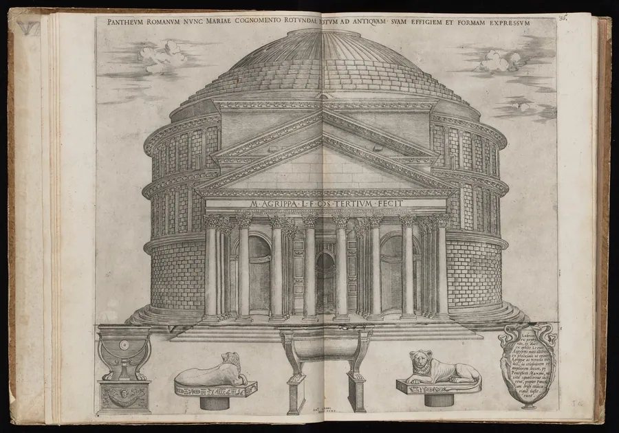 Pantheum Romanum [The Roman Pantheon] by Nicolas Beatrizet