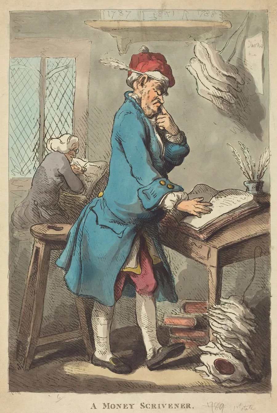 A Money Scrivener by Thomas Rowlandson
