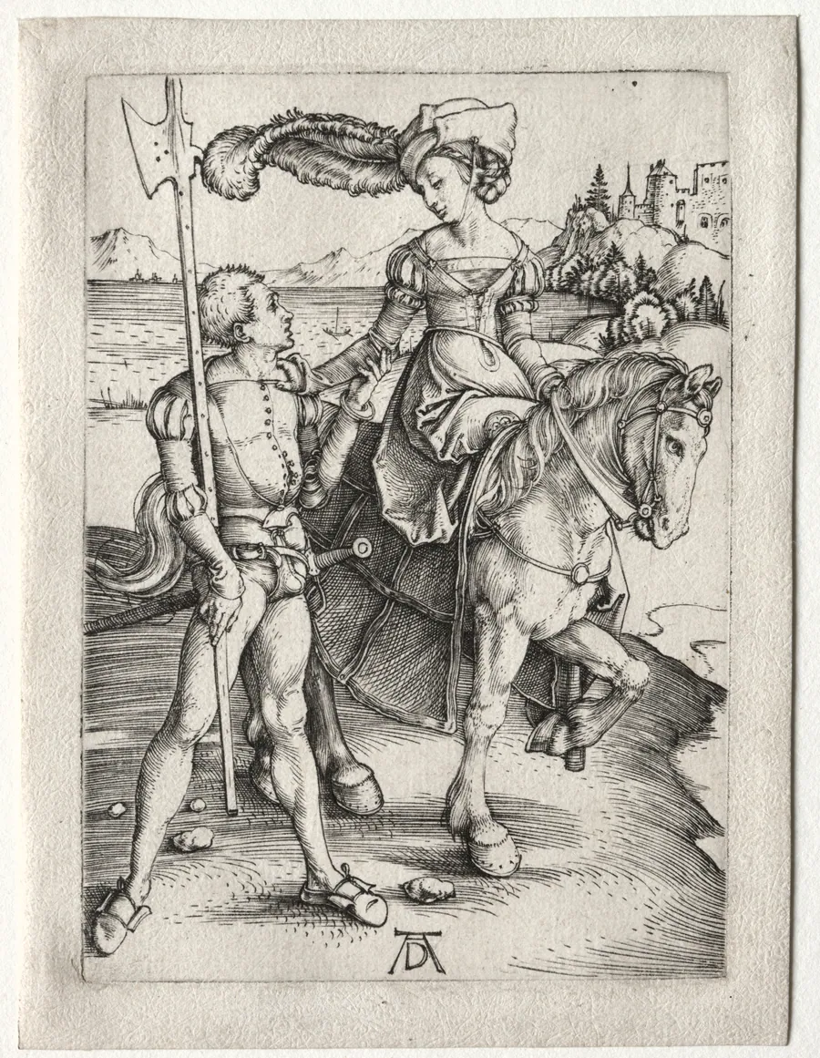 The Lady Riding and the Landsknecht by Albrecht Dürer