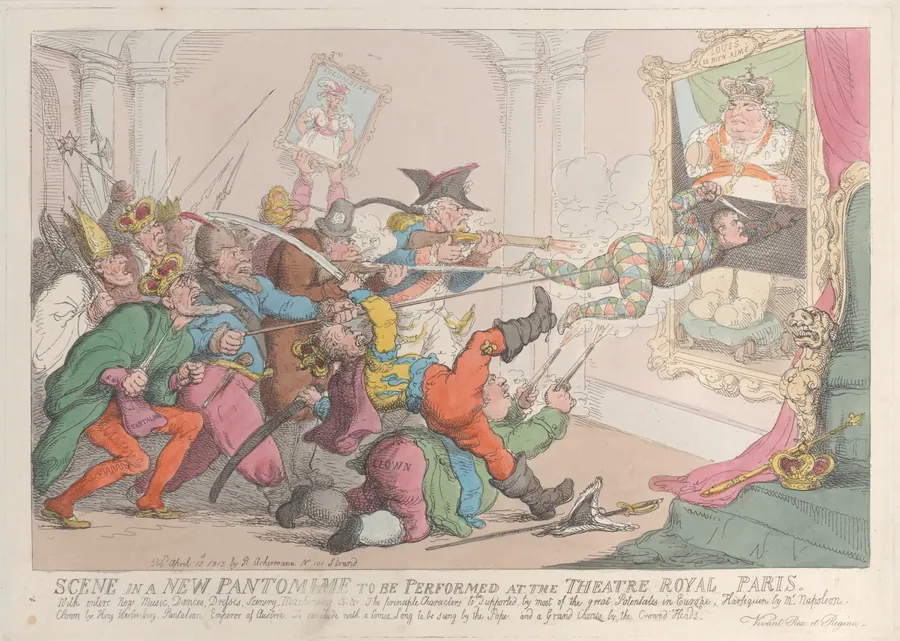 Scene in a New Pantomime to be Performed at the Theatre Royal Paris by Rudolph Ackermann, London