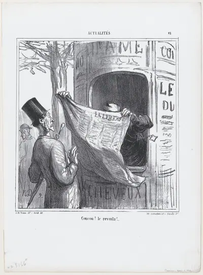 Yoohoo! here it is again!, from 'News of the day,' published in "Le Charivari"