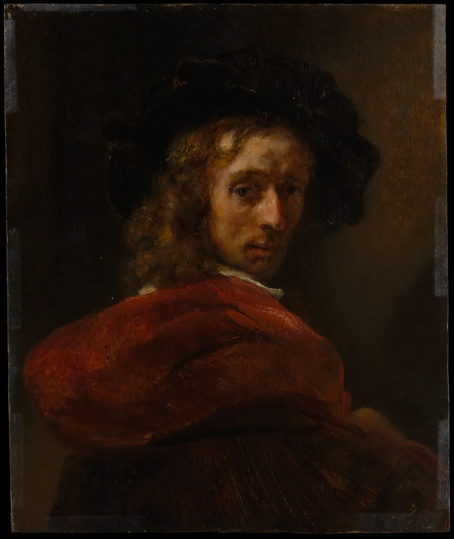 Man in a Red Cloak by Rembrandt