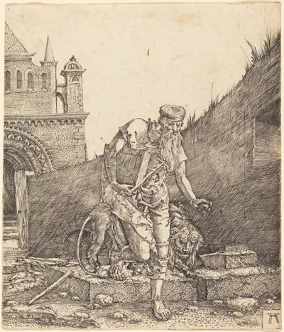 Saint Jerome in a Courtyard